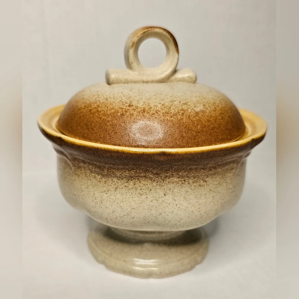 Sugar Bowl & Lid Vintage 1981 Whole Wheat by MIKASA: [E8000]